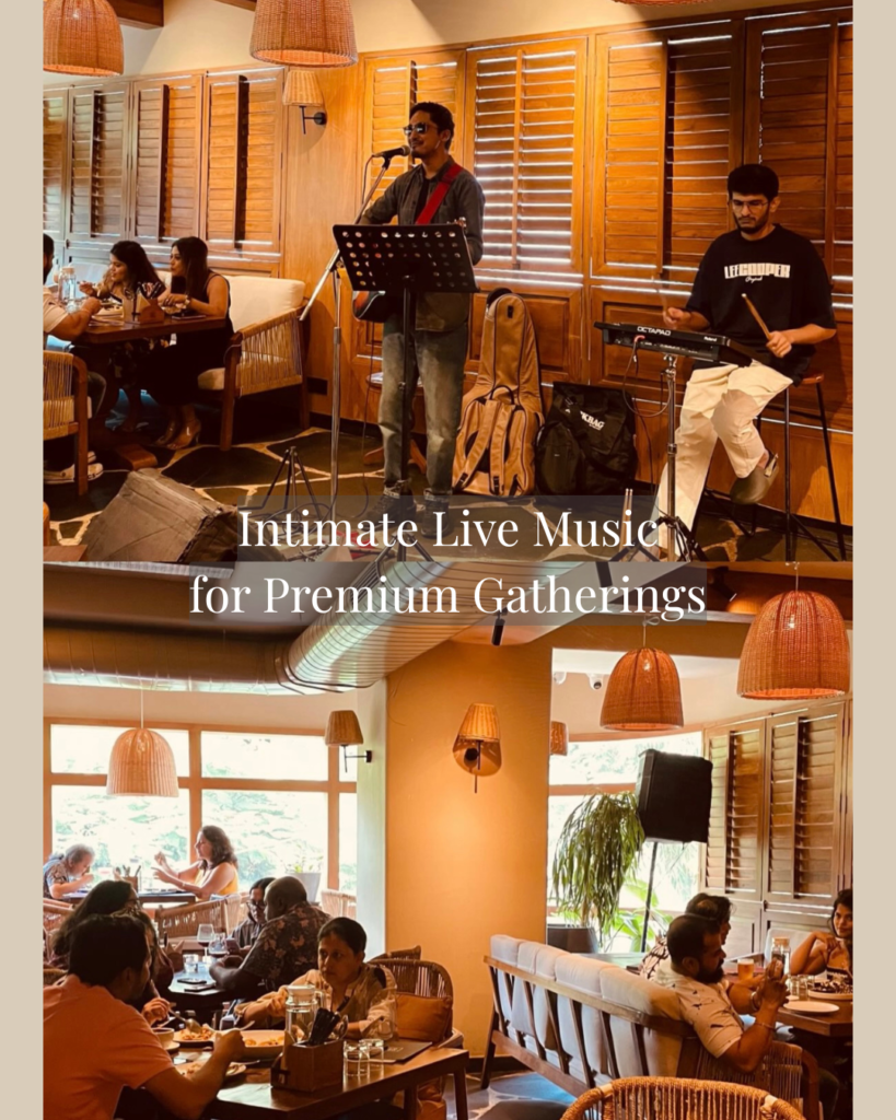 Intimate live music performance by Rhythm Story at a premium restaurant setting in Pune