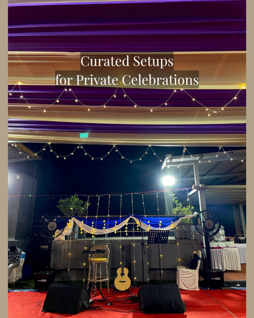 Curated live music setup by Rhythm Story for a private celebration event