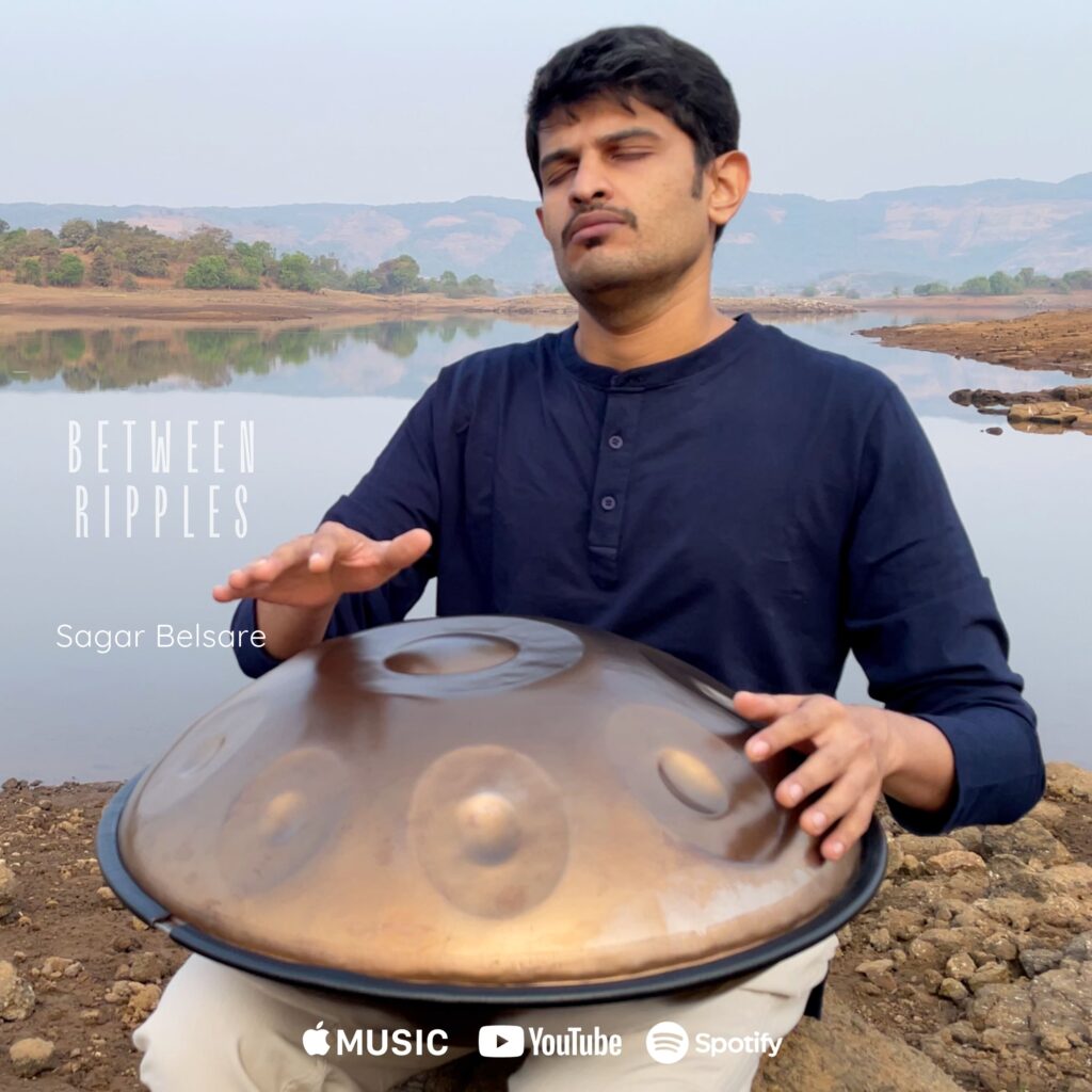 Between Ripples cover art Sagar Belsare handpan instrumental music