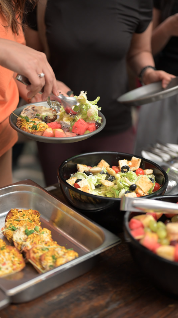 Curated wellness food served during an immersive yoga and sound meditation event in Pune