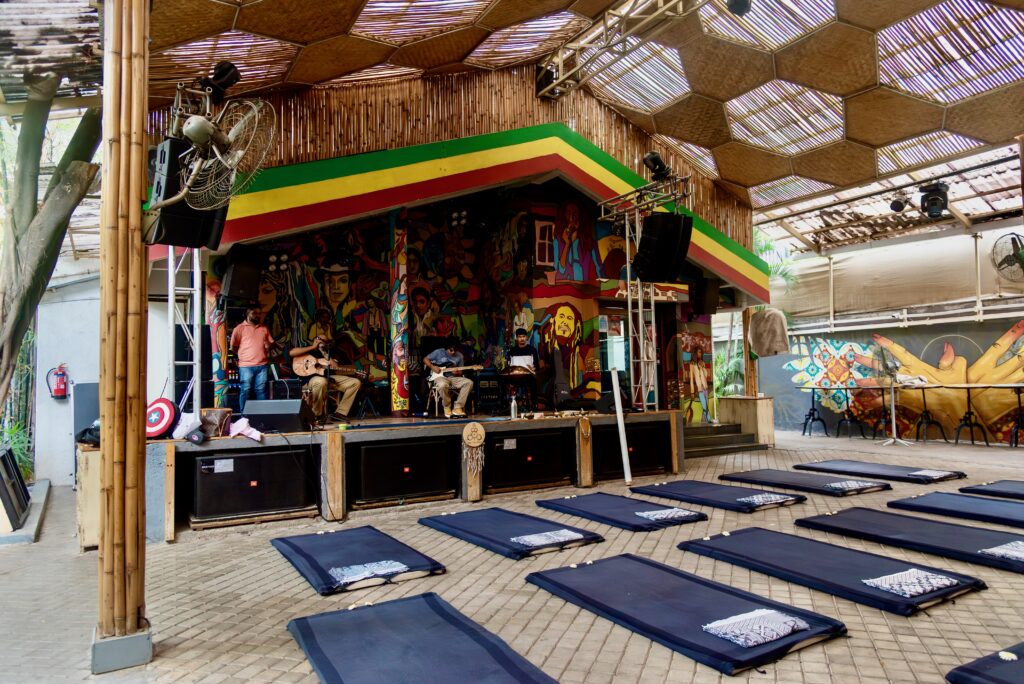 Handpan Echoes immersive wellness event setup at High Spirits Pune