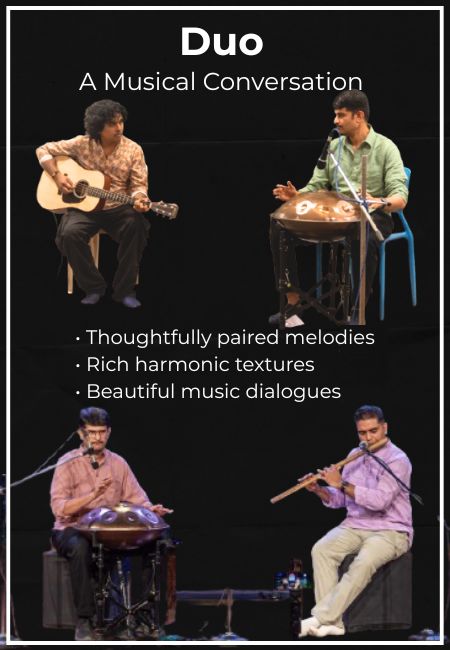 Handpan and flute or guitar duo performance by Handpan Echoes
