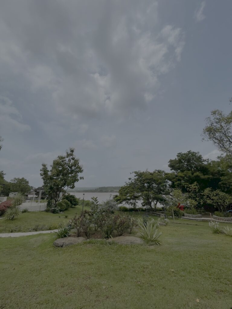 Monsoon gardens at Zapurza Pune overlooking the scenic Khadakwasla landscape