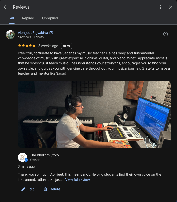 Home visiting drum coach in Pune with high positive reviews